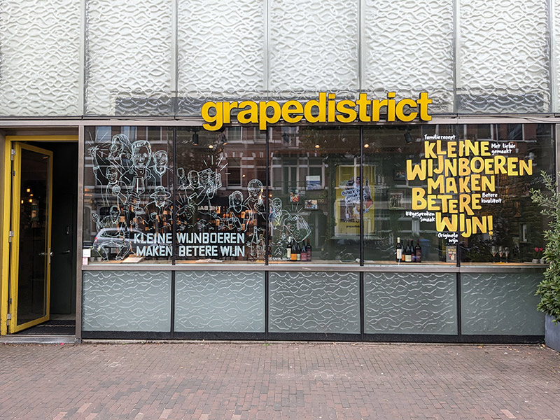 Grapedistrict Oud West wijnwinkel Amsterdam