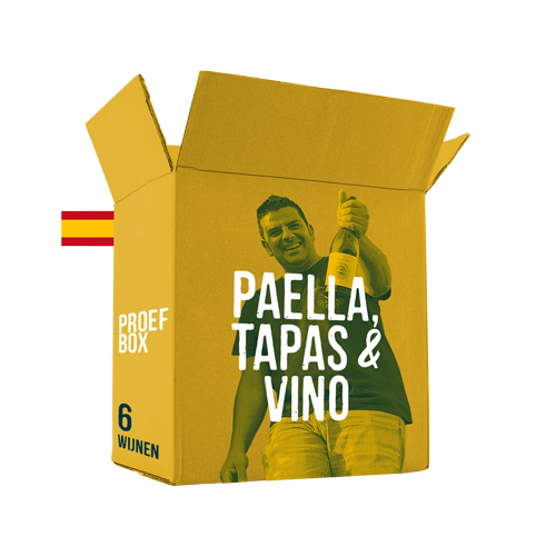 Proefbox Paella, tapas en vino
